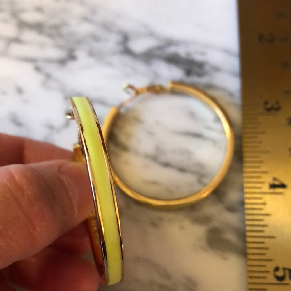 Kate Spade enamel hoop earrings